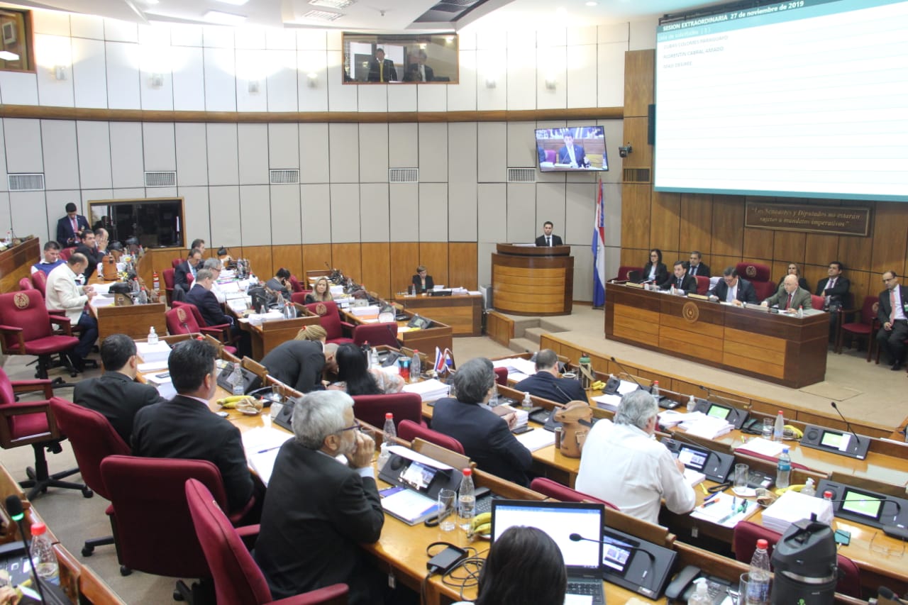 El Senado se encuentra realizando en estos momentos el desglose del PGN 2020 por cada institución. Foto: Senado Paraguay