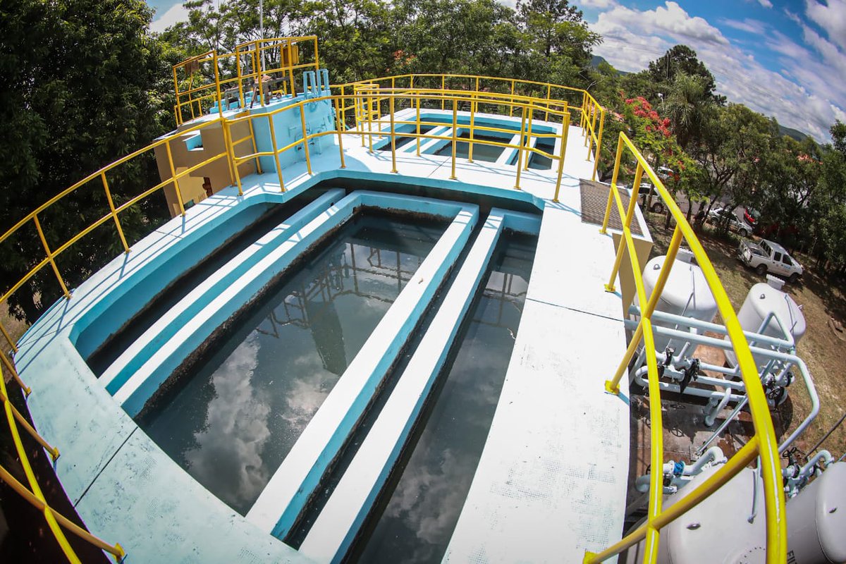 Nueva planta de tratamiento de aguas habilitada en Caacupé. Foto: Presidencia