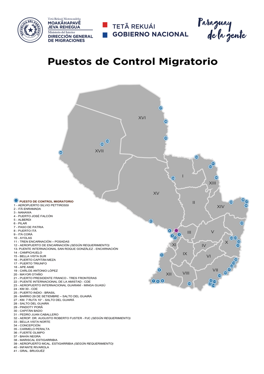 Son 41 los puestos de control fronterizos. Foto: Migraciones