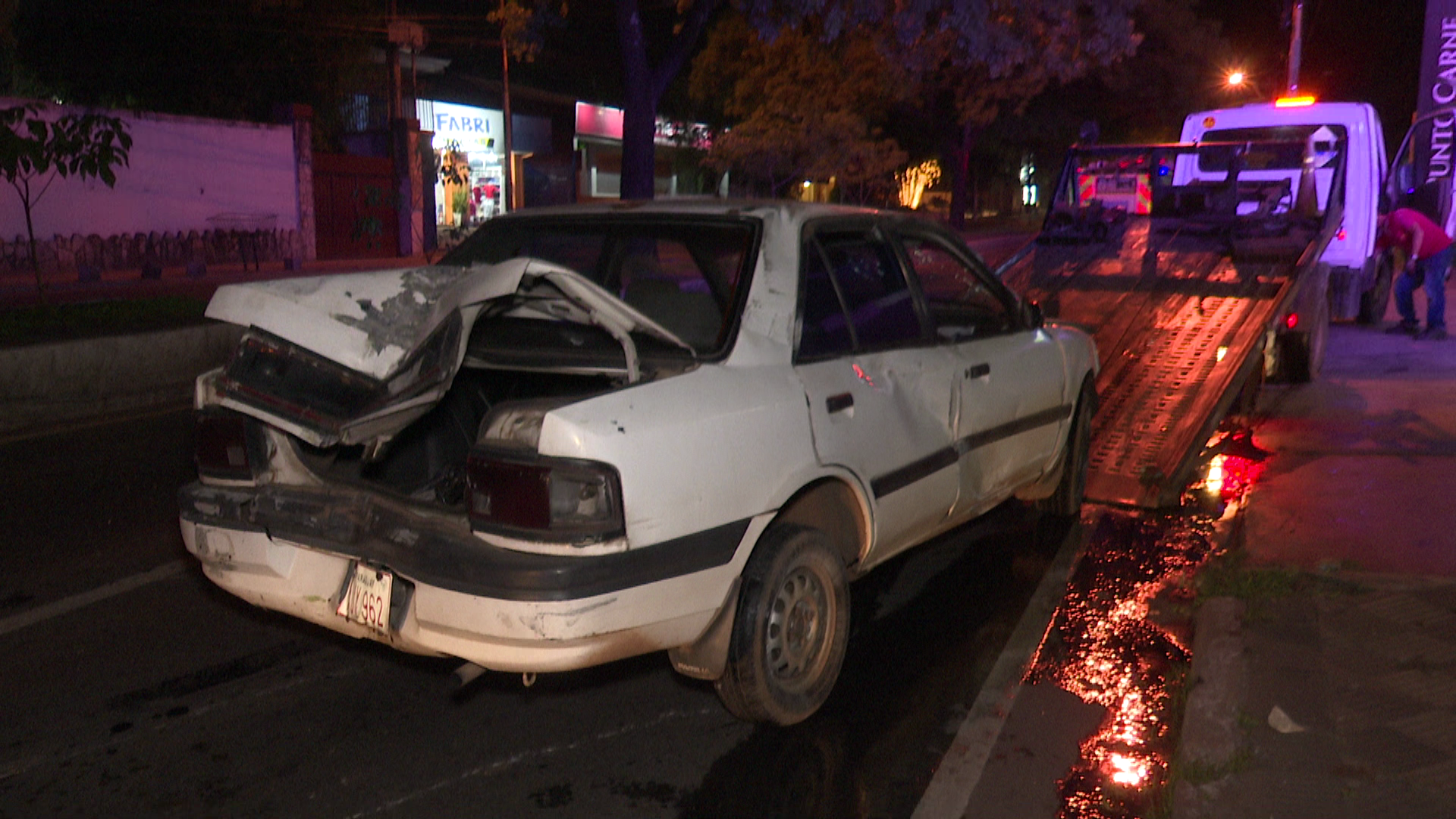 El vehículo volcó sobre la avenida Mariscal López de Asunción.