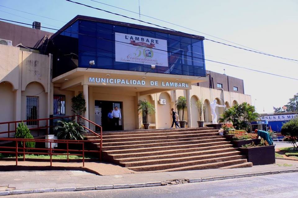 Fachada de la Municipalidad de Lambaré. Foto: Gentileza