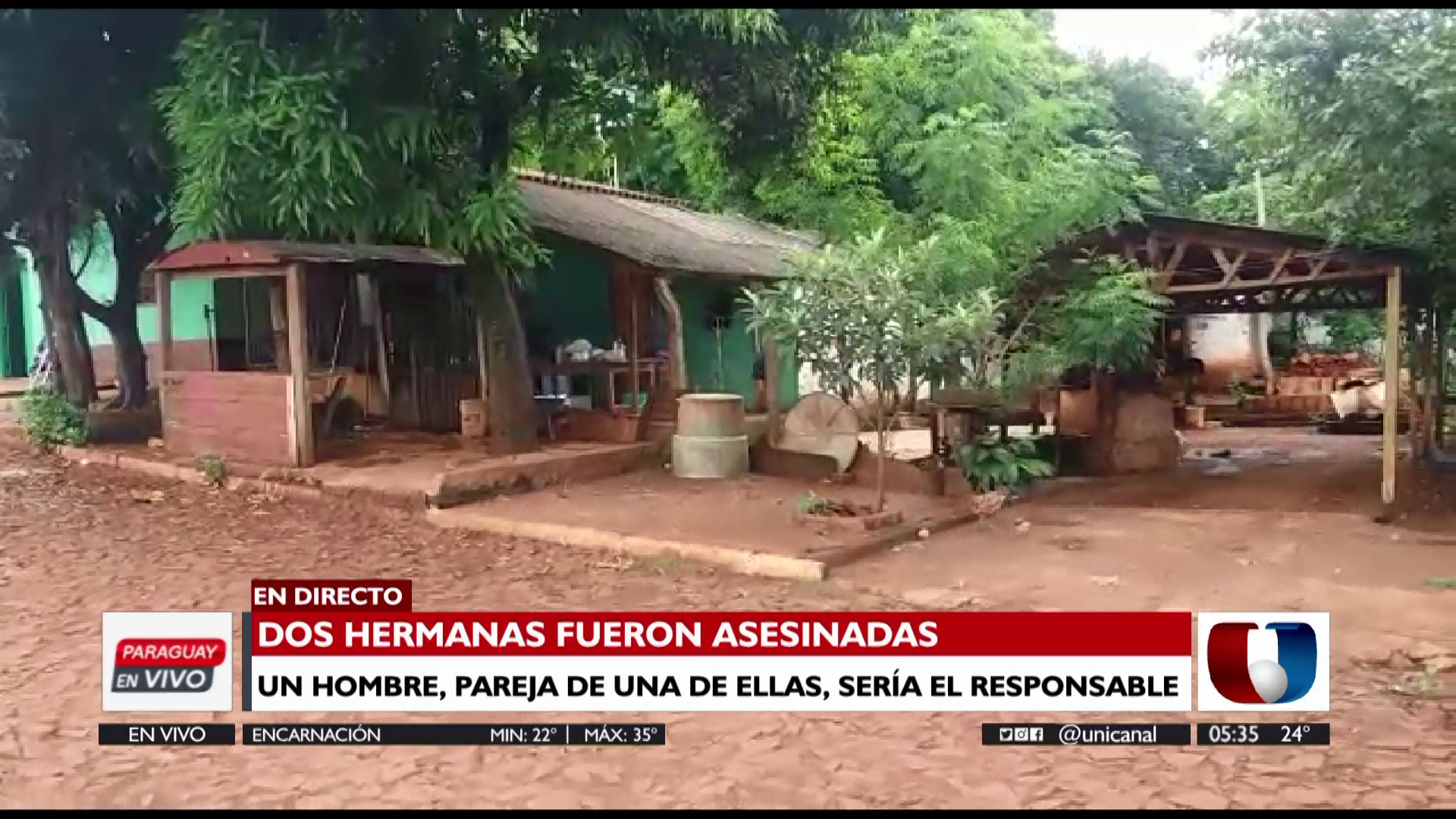 Las víctimas se encontraban compartiendo una ronda de tragos con el presunto autor del crimen. Foto: Captura Paraguay en vivo