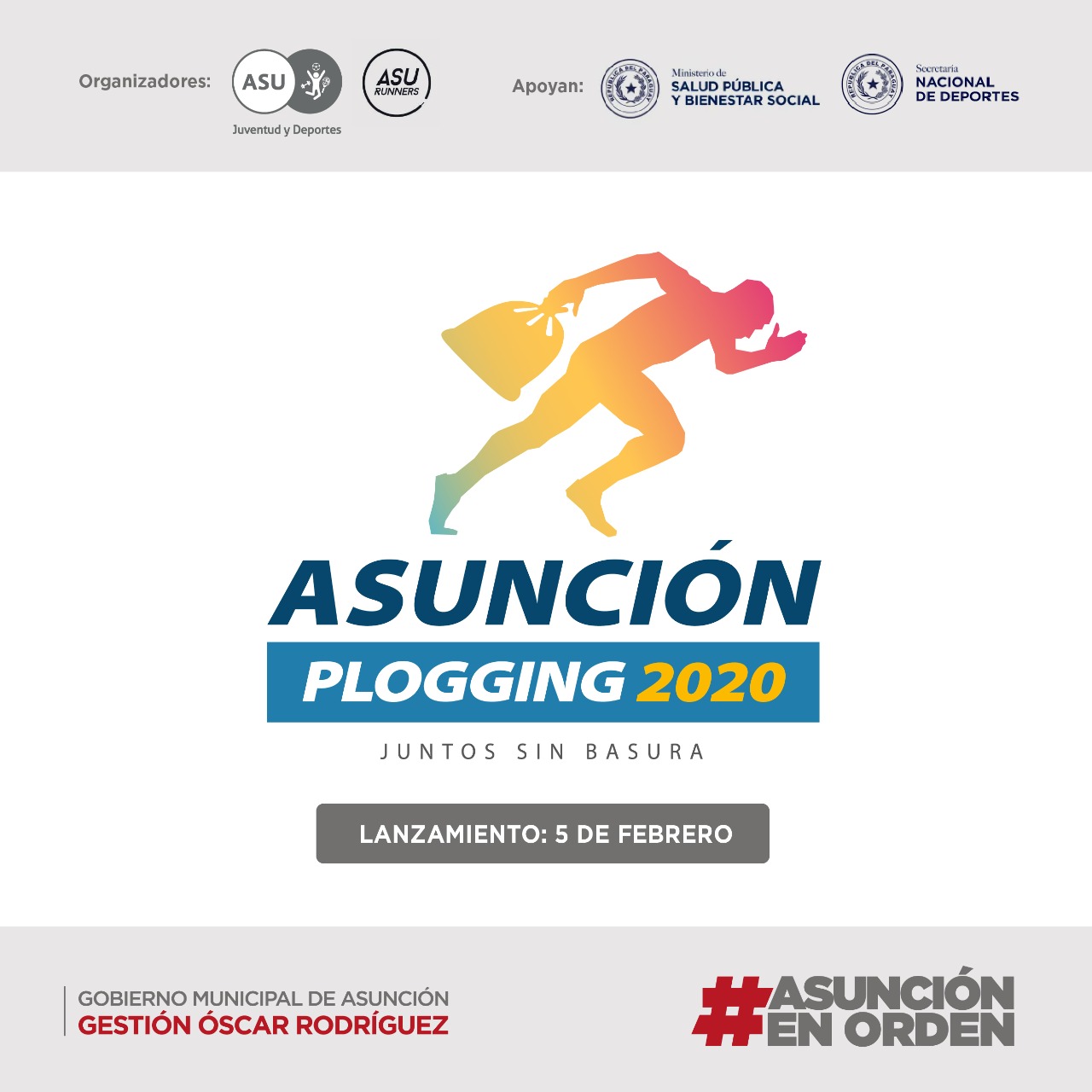 La consigna es recoger basuras y residuos mientras se corre | Foto: Municipalidad de Asunción