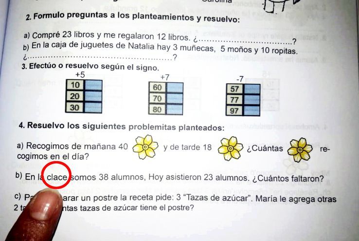Varios errores de este tipo fueron encontrados en los libros Mapara. Foto: Gentileza