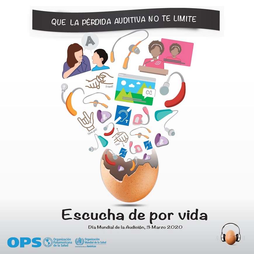 "Escucha de por vida" pretende crear conciencia sobre la salud auditiva. Fuente: Ministerio de Salud