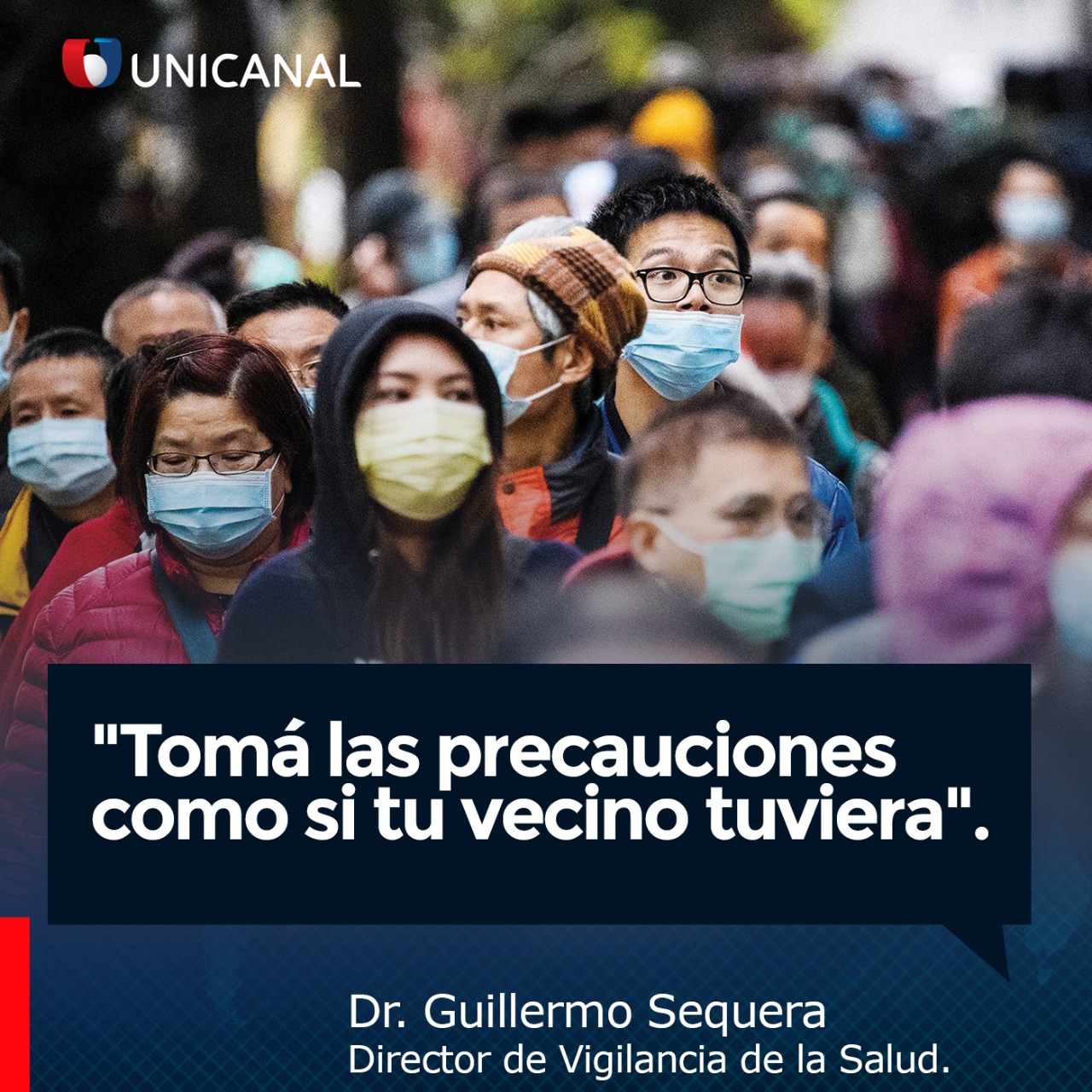 Sequera recomienda tomar las precauciones de manera a enlentecer la propagación del virus. Fuente: Unicanal