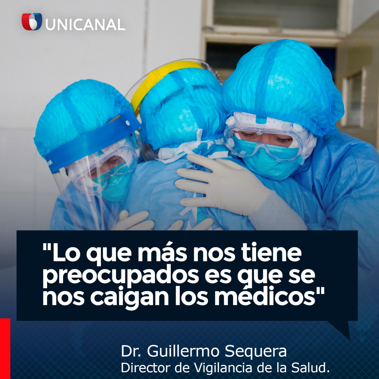 Desde Vigilancia de la Salud mencionan que los médicos tienen los equipamientos de bioseguridad de acuerdo al área en que prestan servicios y que están haciendo un gran esfuerzo en el Gobierno para proveer todo lo necesario. Fuente: Unicanal