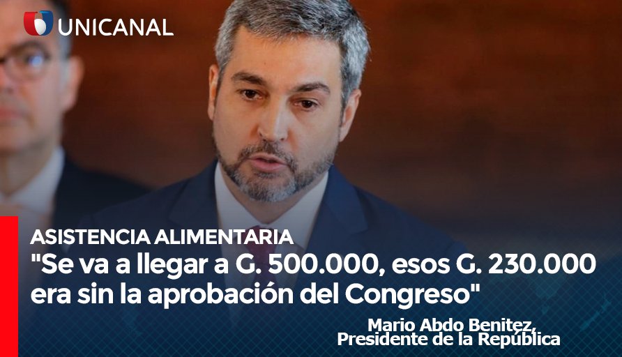 El presidente Mario Abdo realizó el anuncio esta mañana. Fuente: Unicanal