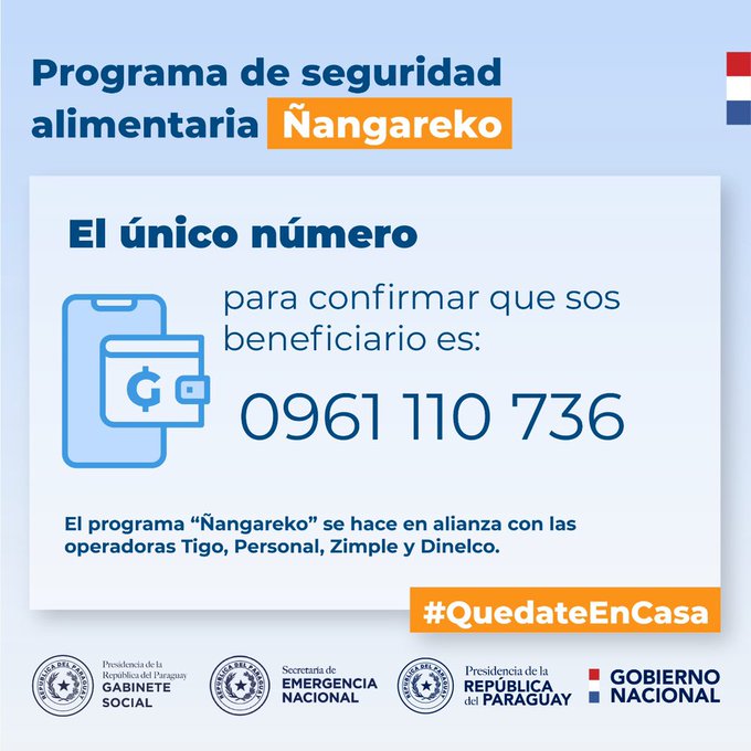 Este es el único número habilitado por la SEN.