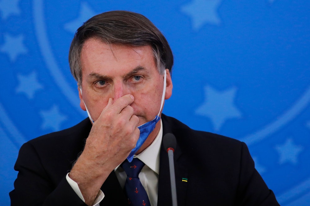 Jair Bolsonaro es duramente criticado por el manejo de su gobierno del covid-19. Foto: AFP-GettyImages