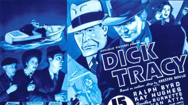 El protagonista de la exitosa tira cómica creada en 1931, Dick Tracy, era un inspector de policía que se valía de la ciencia forense, artefactos avanzados e ingenio para atrapar a los malos.