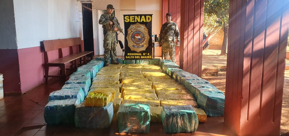 El carbgamento alcanzó un peso total de 1.414 kilos. Foto: Senad