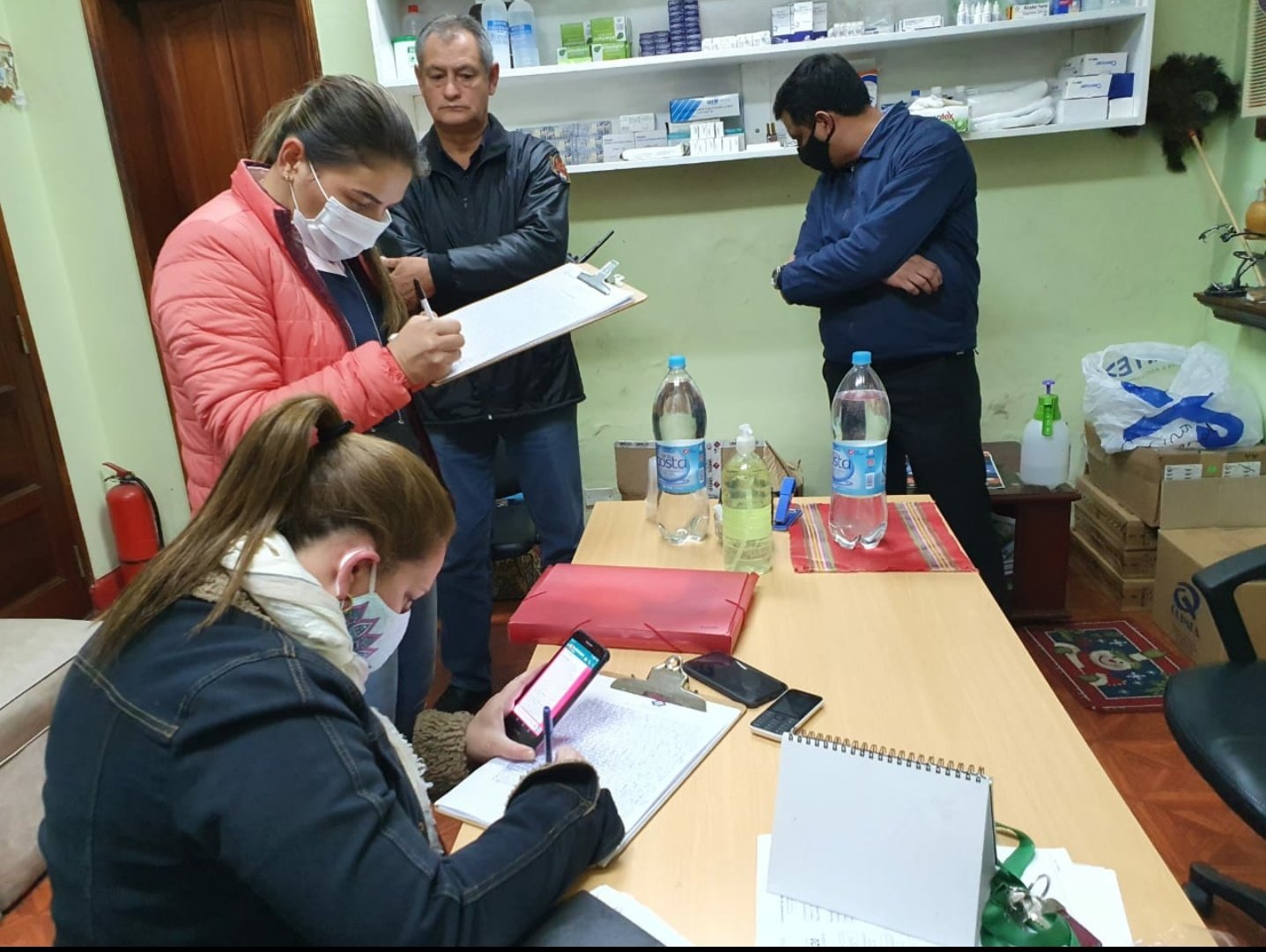 Los fiscales Alicia Sapriza y Federico Delfino se constituyeron en el Penal de Tacumbú. Foto: @MinPublicoPy