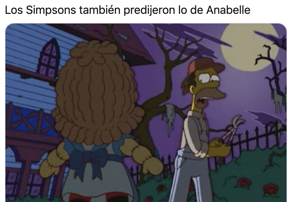 Meme sobre el supuesto escape de Annabelle.