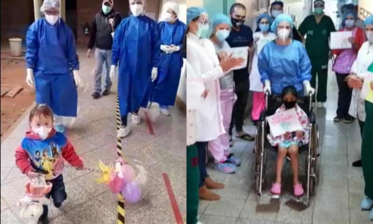 Ambas menores fueron dadas de alta esta mañana. Foto: Captura de video