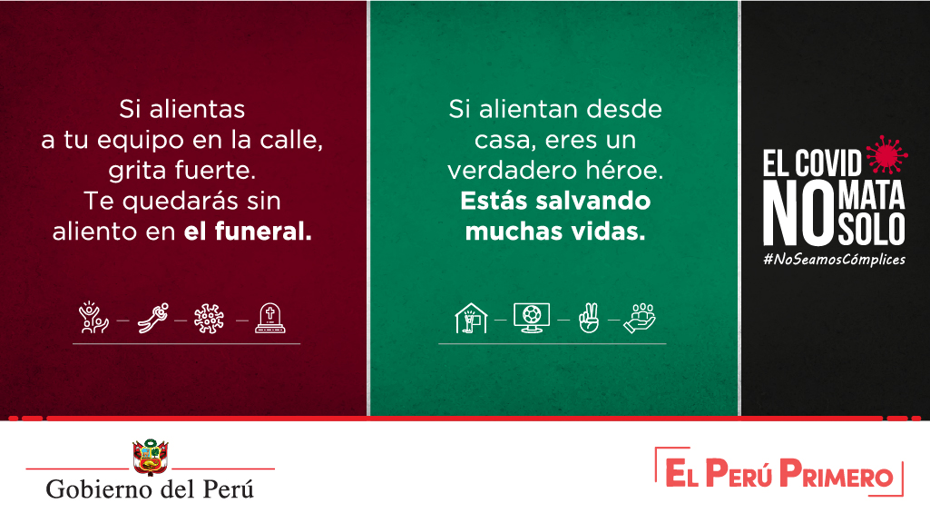 Afiche de campaña de concientización contra Covid-19 en Perú.