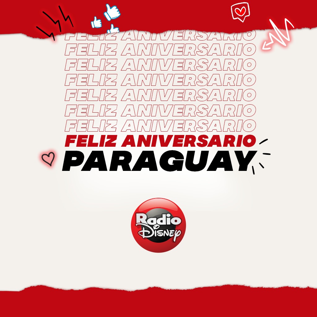 Afiche de aniversario 18 de Radio Disney Paraguay.