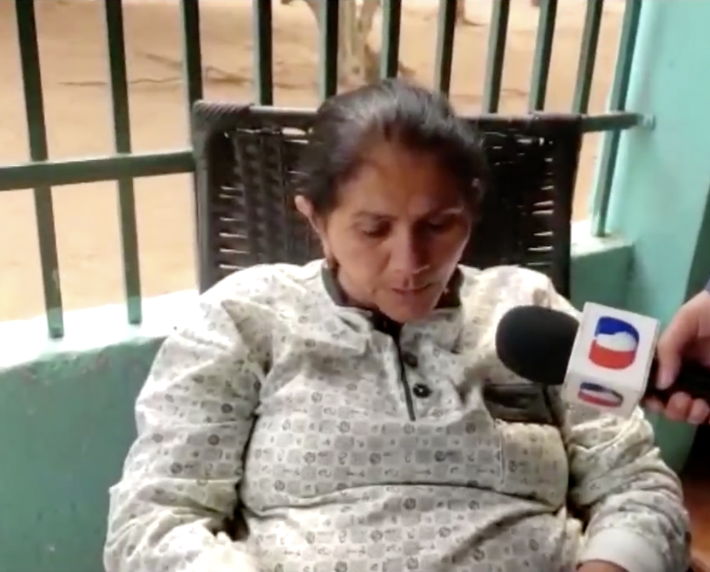 Doña Obdulia Florenciano, madre del suboficial secuestrado Edelio Morínigo. Foto: Captura de video