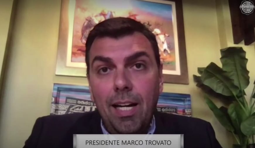 Marco Trovato, presidente del Club Olimpia. Foto: Captura de pantalla.