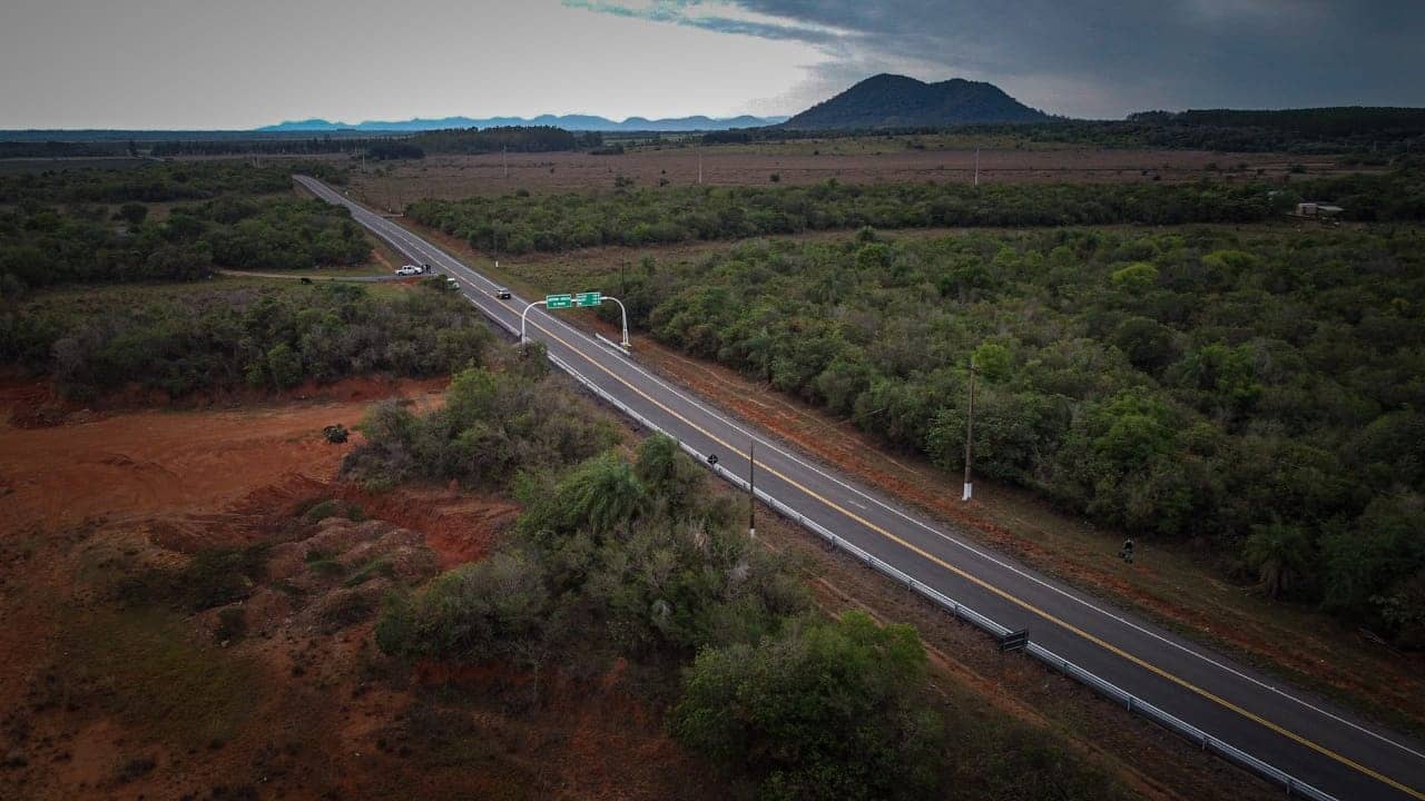 Ruta inaugurada en el depto. de Guairá esta mañana.