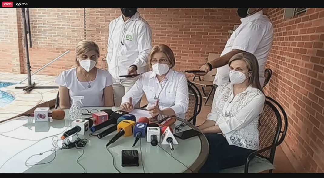 Las hijas del exvicepresidente Óscar Denis realizaron una nueva conferencia de prensa. Foto: Captura de video.