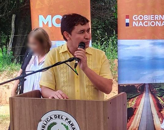 Gustavo Giménez, intendente de la ciudad de Natalicio Talavera. Foto: Gentileza.