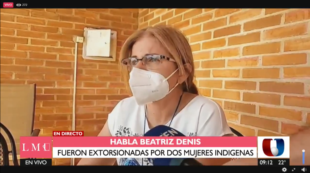 Conferencia de prensa de Beatriz Denis, hija del exvicepresidente secuestrado Óscar Denis. Foto: Captura de pantalla / LMU.
