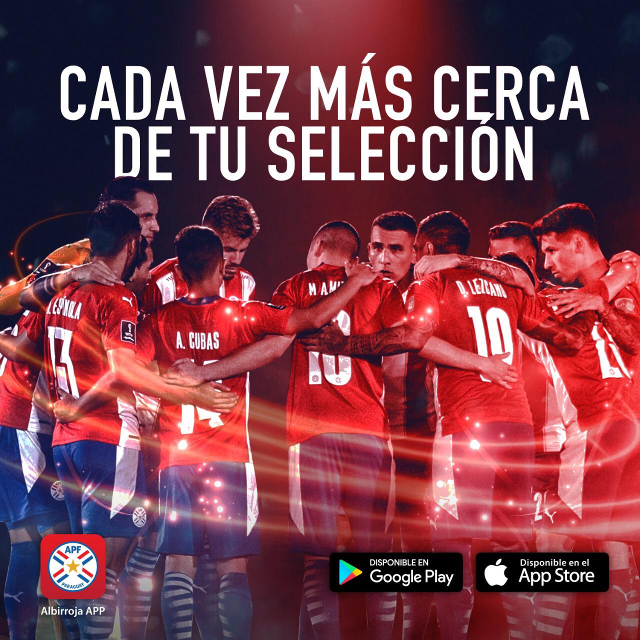 La nueva app de la Albirroja ofrecerá a los hinchas la oportunidad de acompañar a la Selección camino a Catar 2022. Fuente: APF.