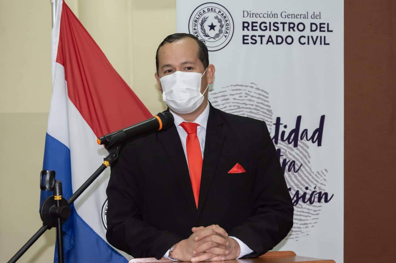 Ariel Centurión González, nuevo director general del Registro del Estado Civil (REC). Foto: @MJusticiaPy