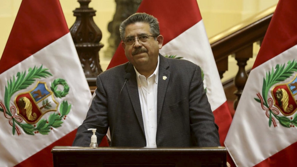 Manuel Merino, presidente renunciante de Perú.