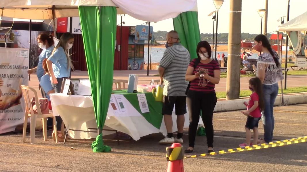 La Expo Salud se realizó en la Costanera de Encarnación. Foto: Captura de video / Javier Cantero, corresponsal de la zona del Grupo JBB.