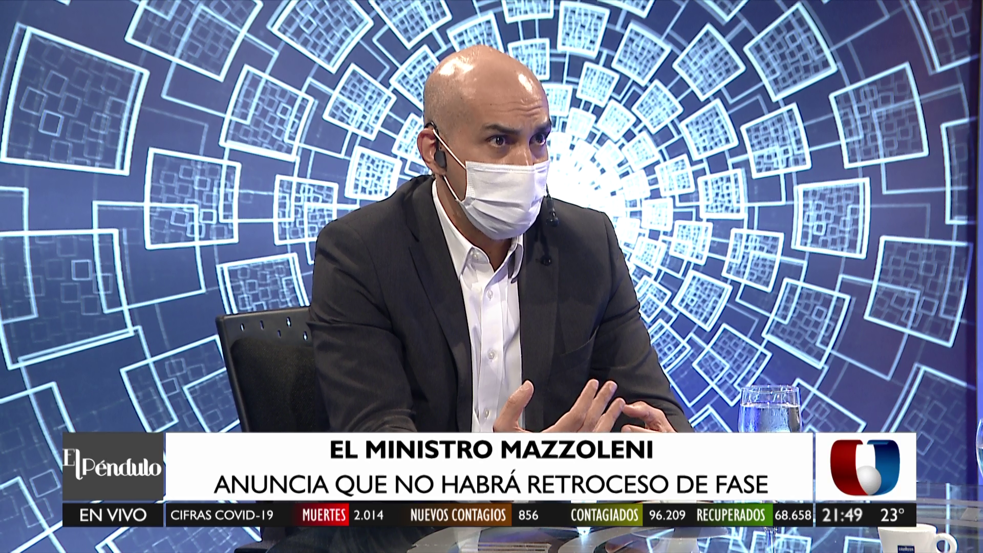 Julio Mazzoleni, ministro de Salud. Foto: Captura de pantalla - El Péndulo.