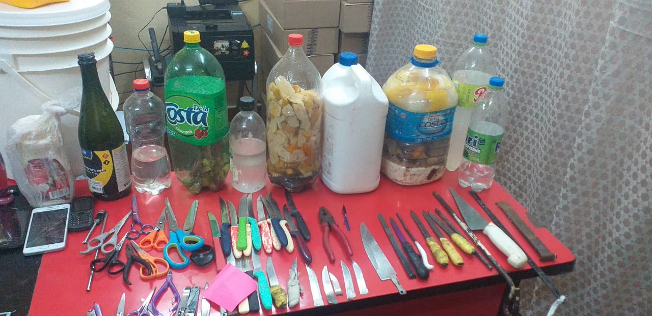 La requisa en el Penal del Buen Pastor se realizó el domingo por la noche, sin inconvenientes. Foto: Ministerio de Justicia.