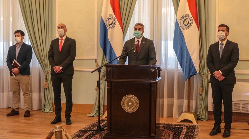 Conferencia de prensa del Poder Ejecutivo. Foto: Ministerio de Salud.