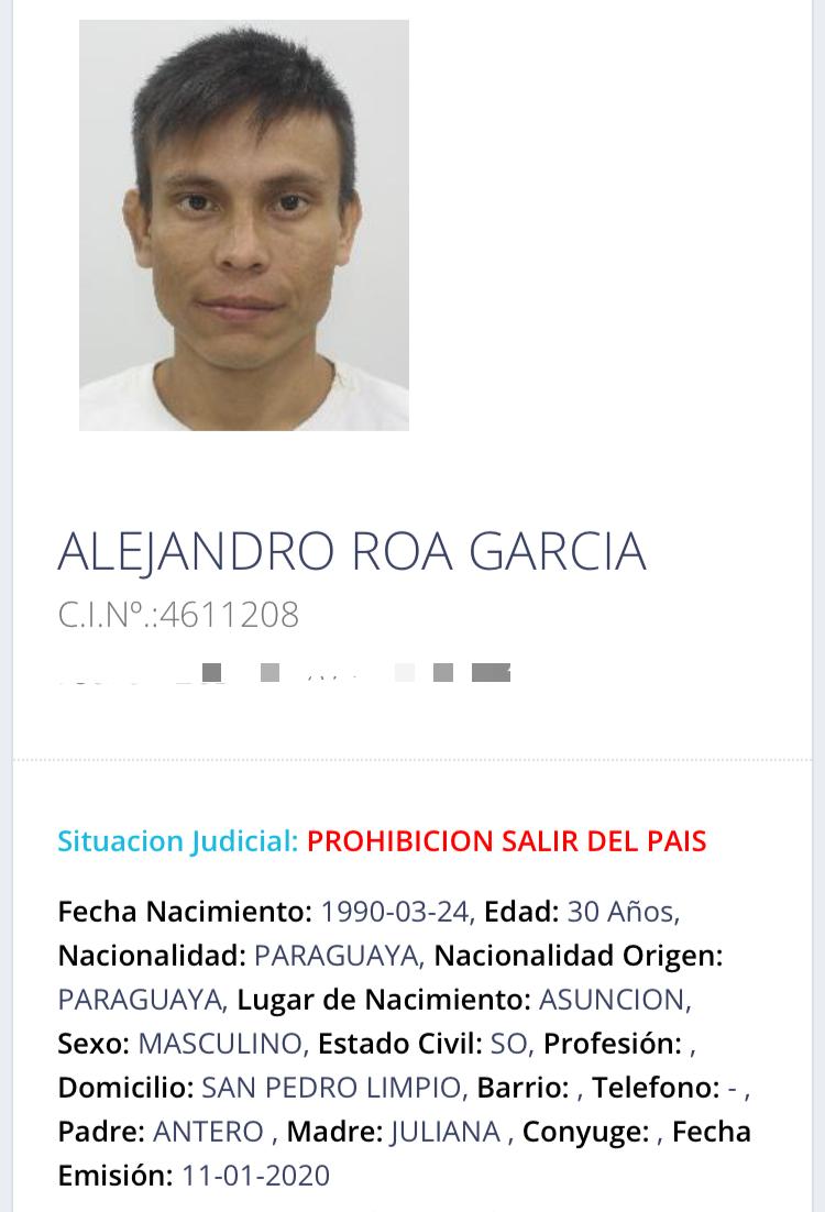 Alejandro Roa García de 30 años, operaba por las redes sociales supuestamente con un joven de 16 años. Foto: Gentileza.