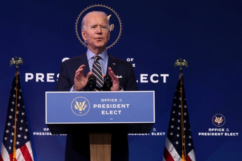 Joe Biden tomará el mando del Gobierno de los Estados Unidos. Foto: BBC News.