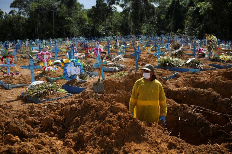 La cantidad de muertos a nivel mundial por Covid-19 superó la barrera de los dos millones. Foto: Reuters.