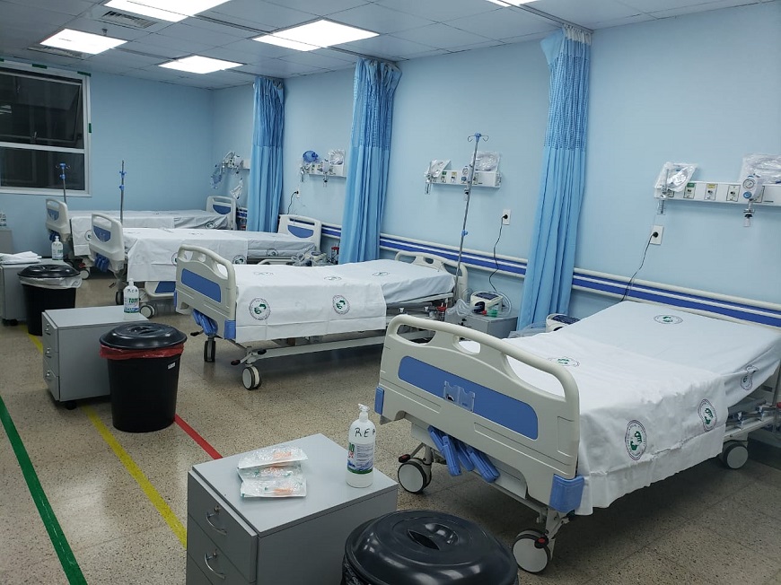 De 30 camas disponibles en la Unidad de Terapia Intensiva (UTI), 28 se encuentran ocupadas en el Hospital Integrado del IPS en CDE. Foto: Agencia IP.