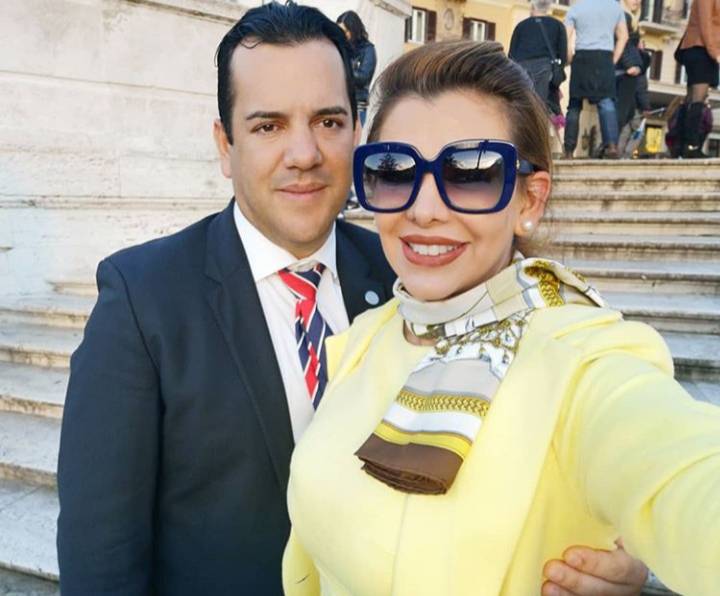El senador Rodolfo Friedmann junto a su esposa Marly Figueredo. Foto: Gentileza.