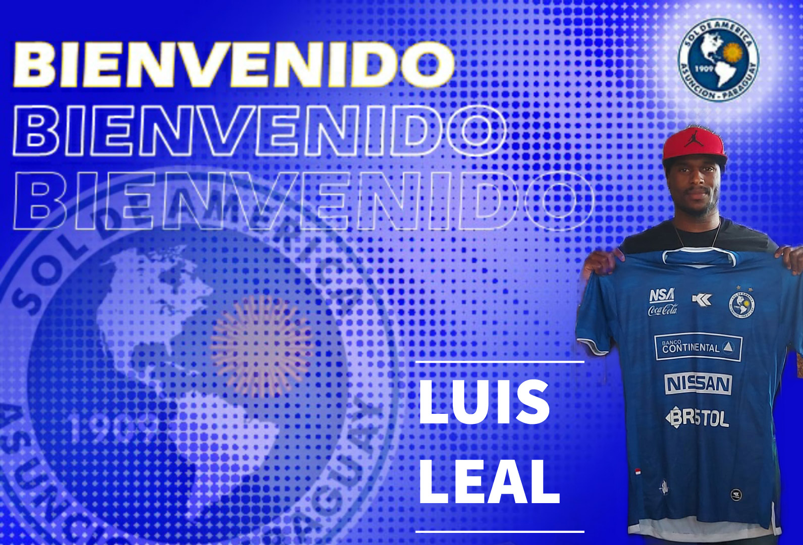 Luis Leal es nuevo jugador de Sol de América. Foto: @SoldeamericaPy