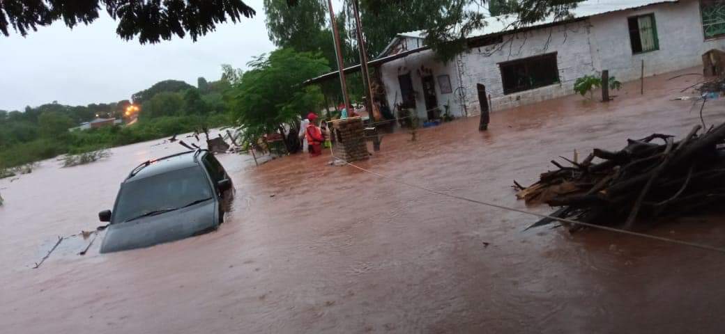 Se registraron importantes cantidades de agua caída, este fin de semana. Foto: gentileza.