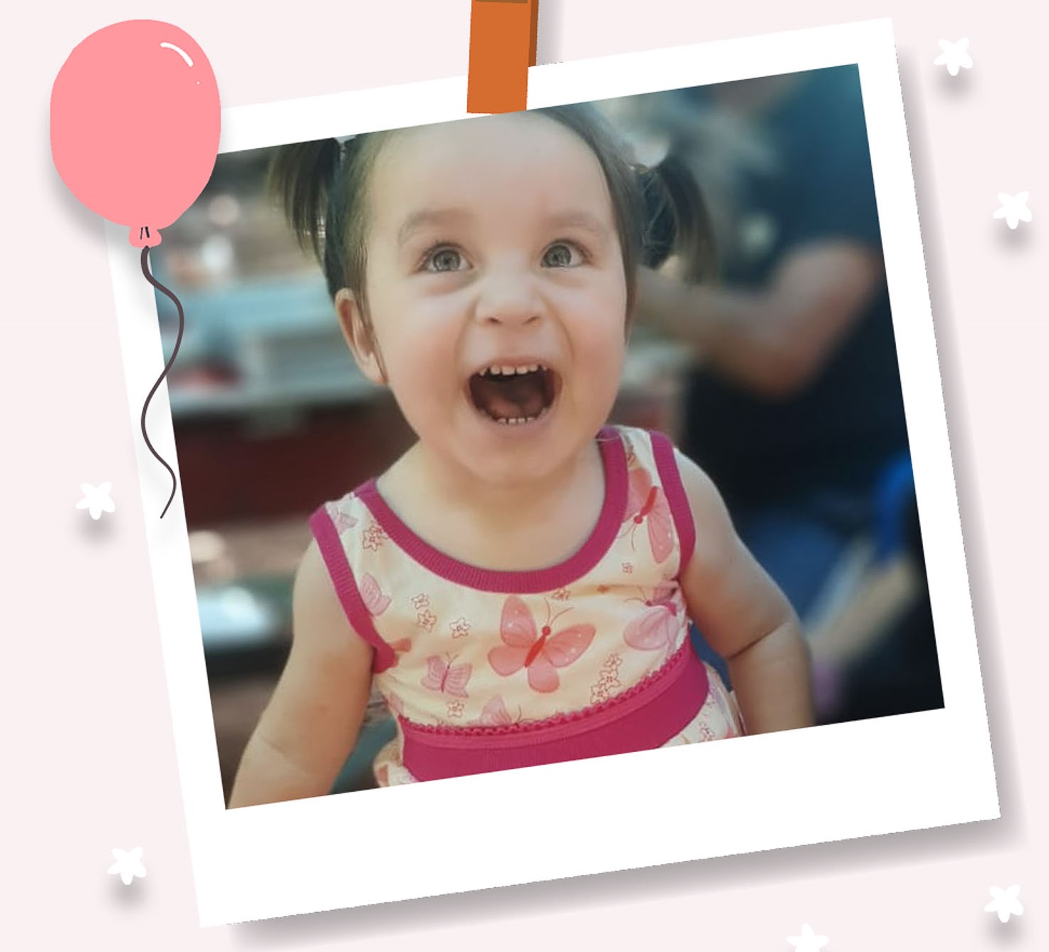 Hoy Zoe Valentina cumple dos años y recibirá el Zolgensma. Foto: Gentileza.