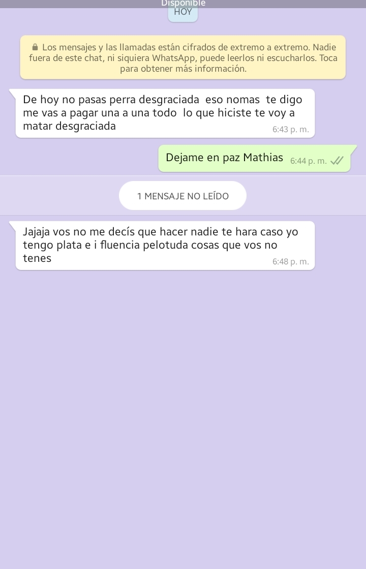 Perfil del agresor y datos del mismo. Foto: gentileza.