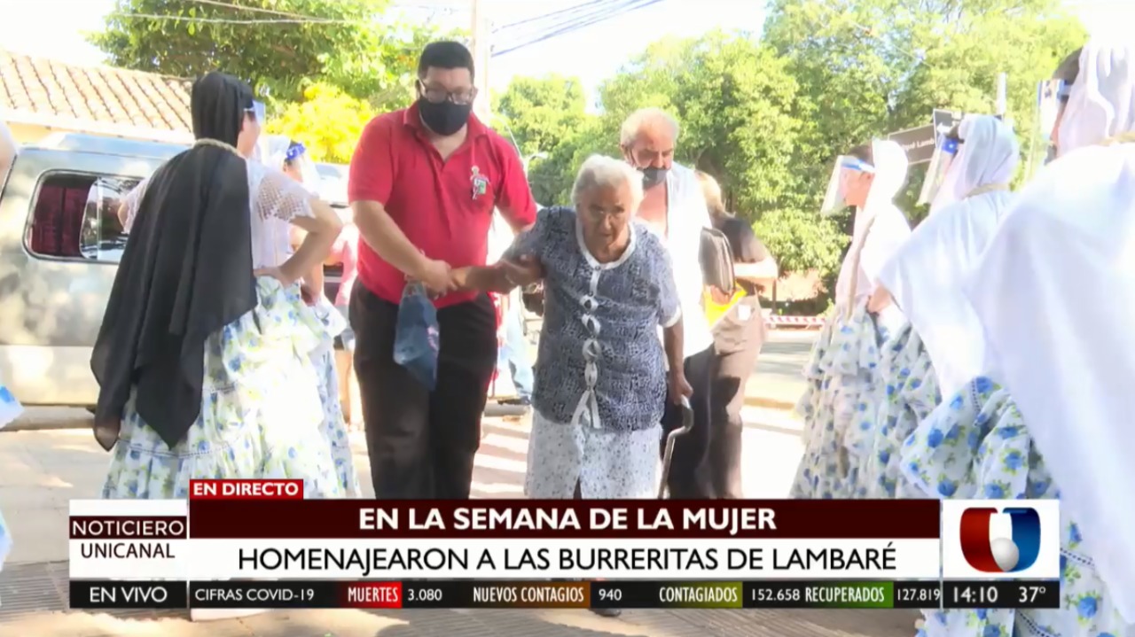 Homenajean a burreritas de Lambaré por el Día de la Mujer Paraguaya