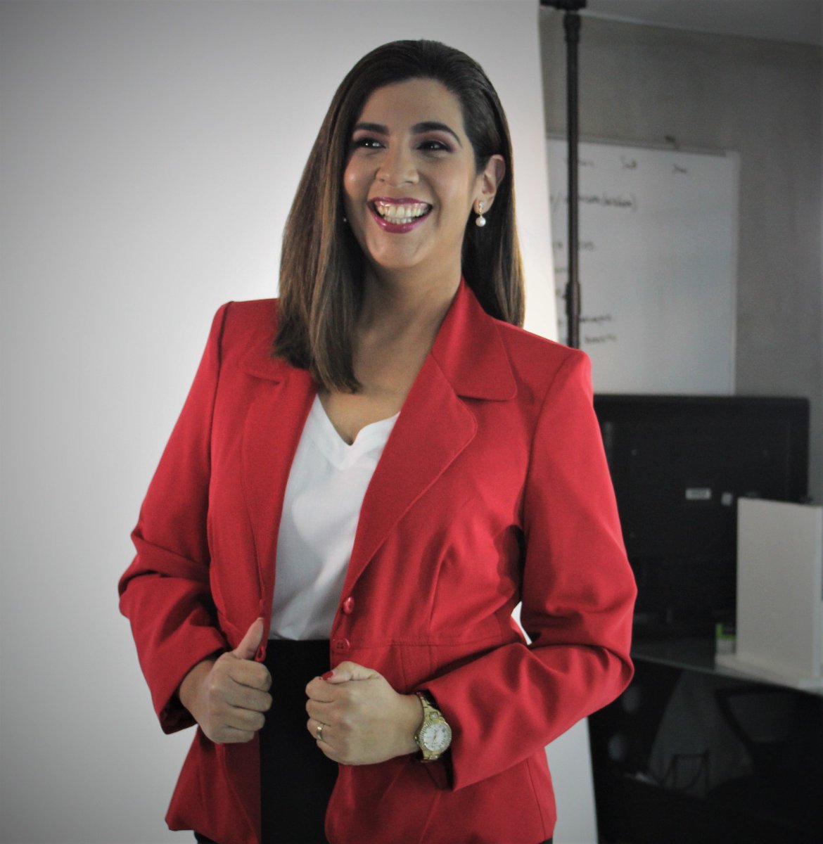 Cristina Maciel, periodista y presentadora de noticias. Foto: Unicanal.