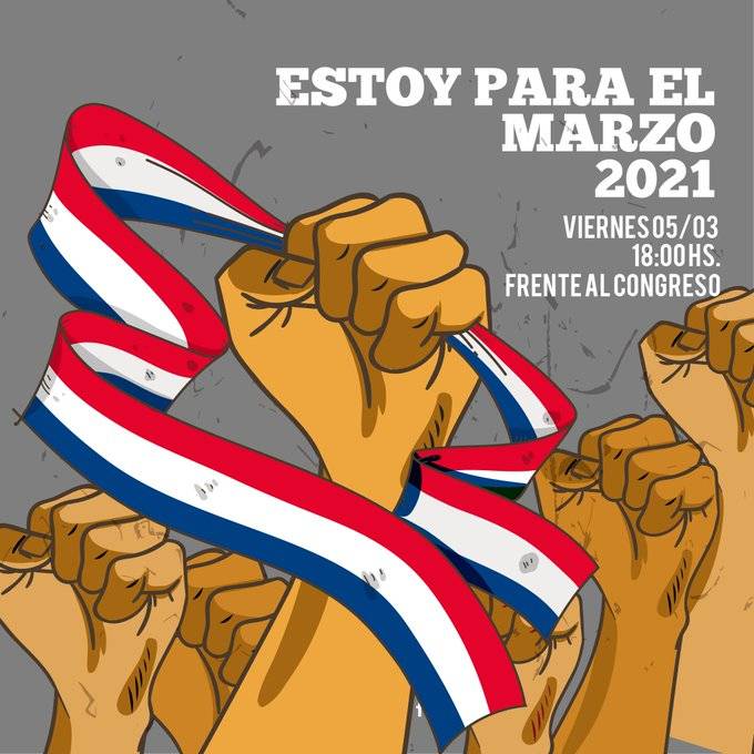 La convocatoria es para mañana viernes a partir de las 18:00 h. frente al Congreso Nacional.