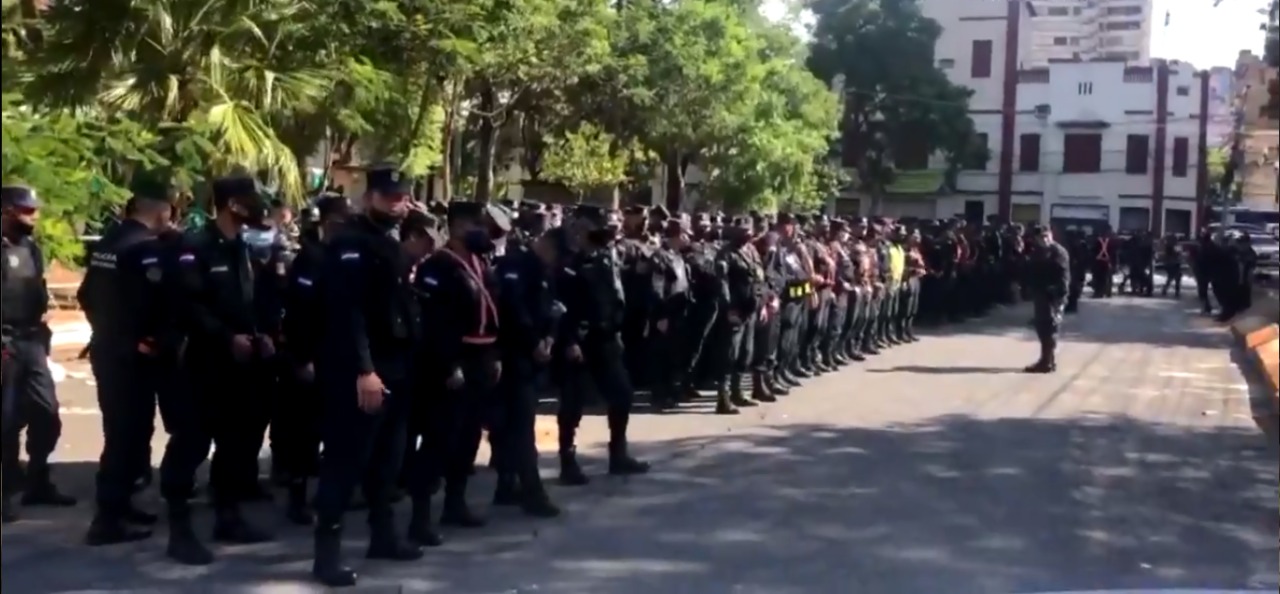 Fuerte despliegue de seguridad en Asunción