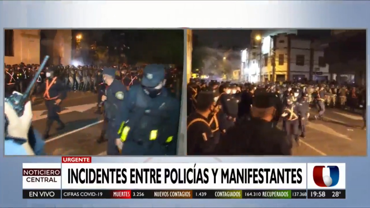 Se generaron incidentes entre las fuerzas de seguridad y un grupo de personas