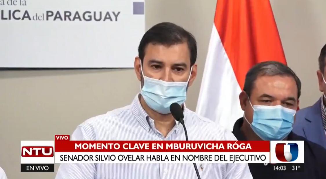 Silvio Ovelar, senador de la República y vocero del oficialismo. Foto: captura de pantalla.