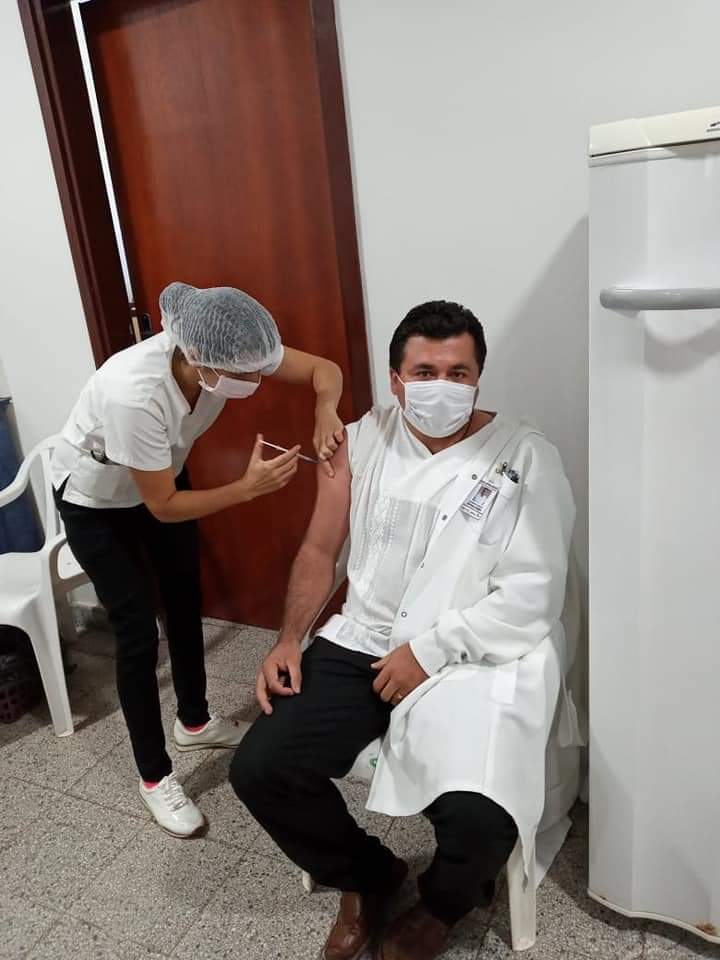 Caaguazú inició vacunación anticovid.